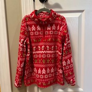OshKosh holiday zip fleece, size 8